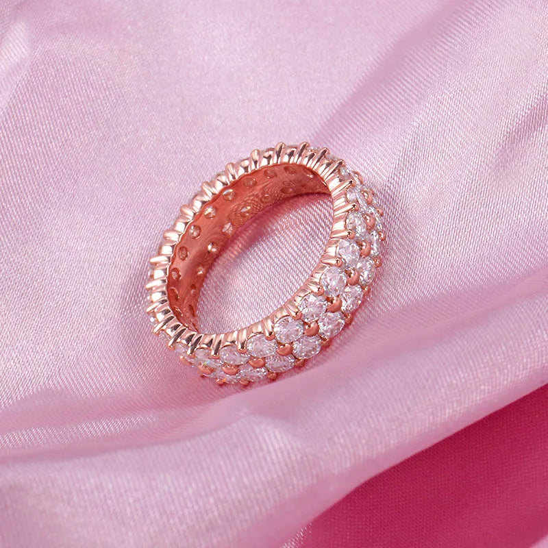 10K-18K , Moissaanite Eternity Band Ring ,Wedding Rings