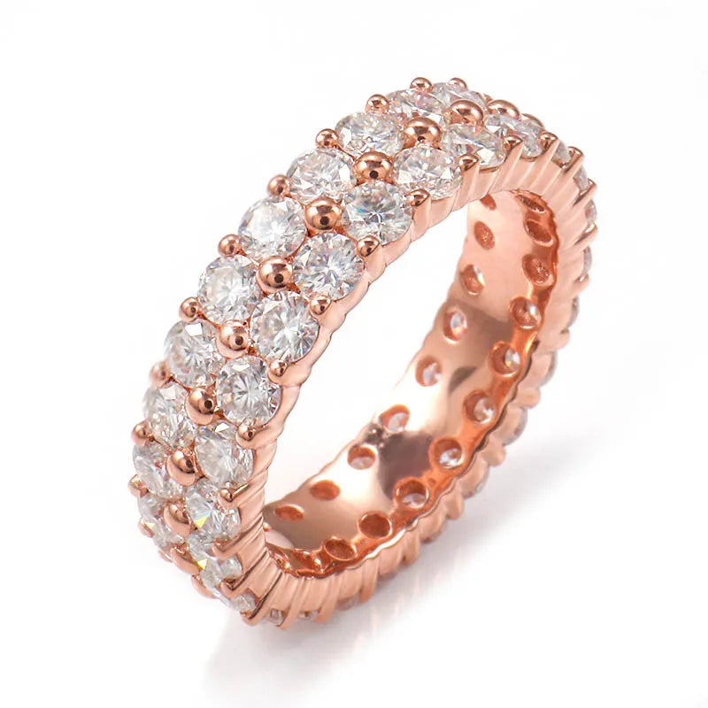 10K-18K , Moissaanite Eternity Band Ring ,Wedding Rings