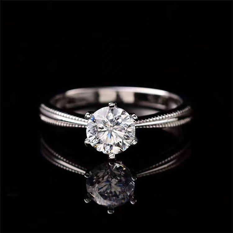 MOISSANITE ENGAGEMENT RING, ROUND CUT 0.80CT-2CT