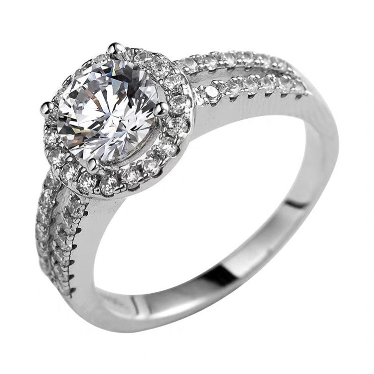 MOISSANITE ENGAGEMENT RING, ROUND CUT 1.00CT, CLASSIC FOUR CLAW SETTING,Synthetic diamonds