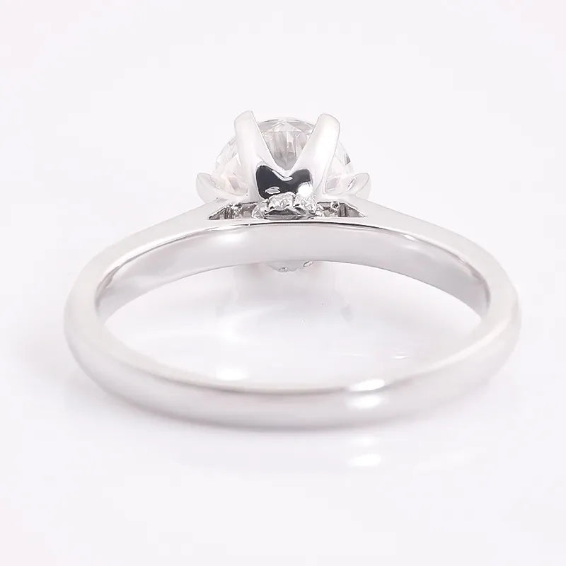 10K-18K , Classic 6-Prong Moissanite Engagement Ring