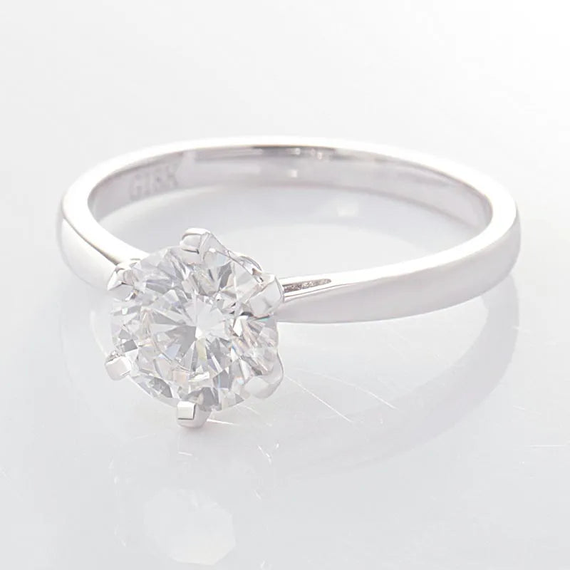 10K-18K ,Classic Solitaire Moissanite Ring,ENGAGEMENT RING