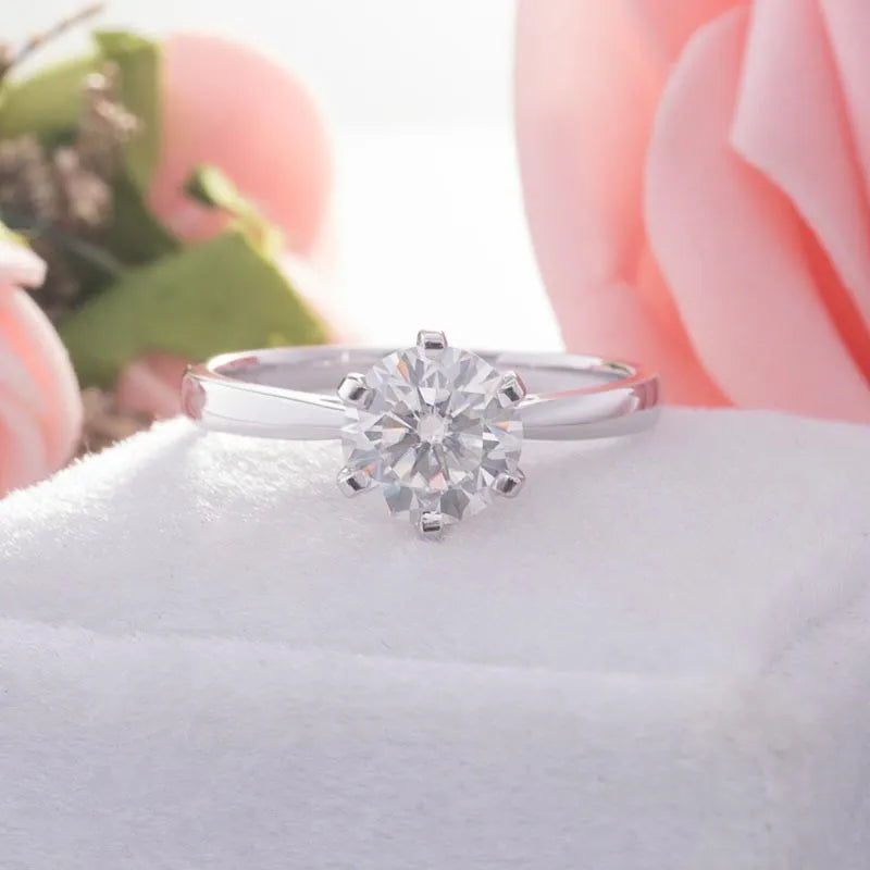 10K-18K ,Classic Solitaire Moissanite Ring,ENGAGEMENT RING