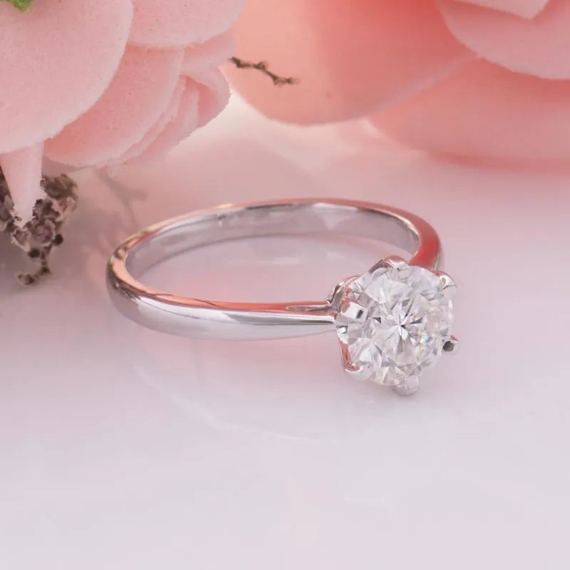 10K-18K ,Classic Solitaire Moissanite Ring,ENGAGEMENT RING