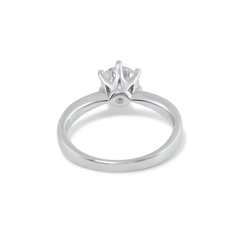 10K-18K ,Elegant 6 Claw Round Shaped Moissanite Solitaire Ring,ENGAGEMENT RING