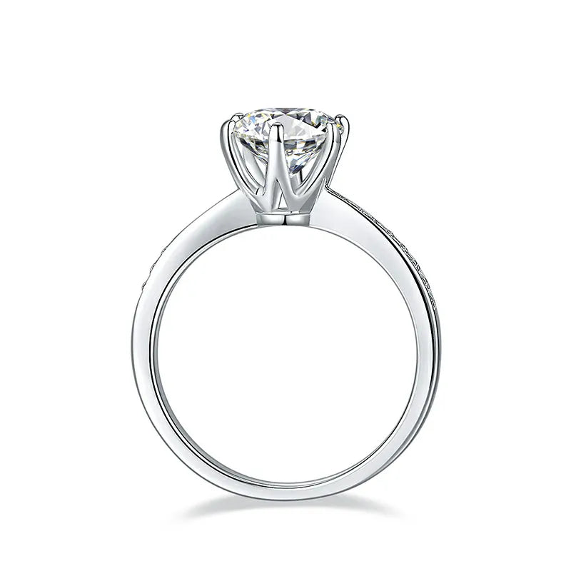 10K-18K ,Elegant 6 Claw Round Shaped Moissanite Solitaire Ring,ENGAGEMENT RING