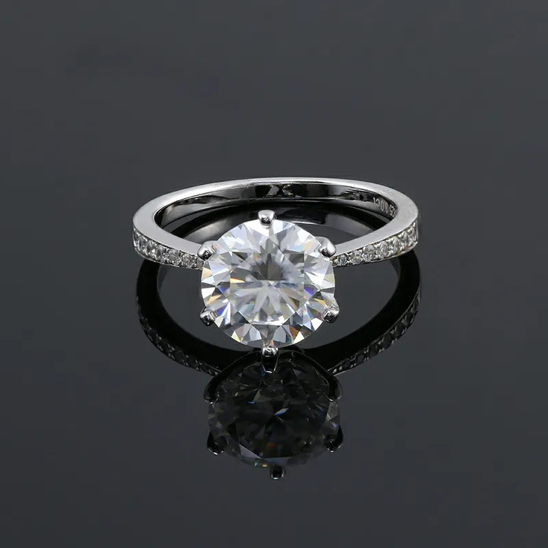 10K-18K ,Elegant 6 Claw Round Shaped Moissanite Solitaire Ring,ENGAGEMENT RING