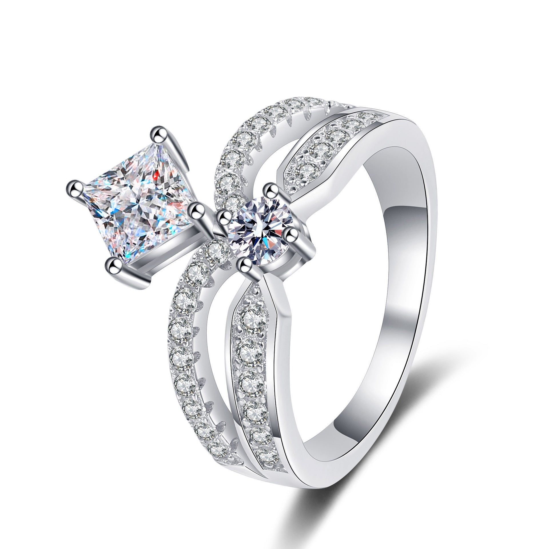 MOISSANITE ENGAGEMENT RING, Premium CUT 1.30CT, CLASSIC FOUR CLAW SETTING,Synthetic diamonds