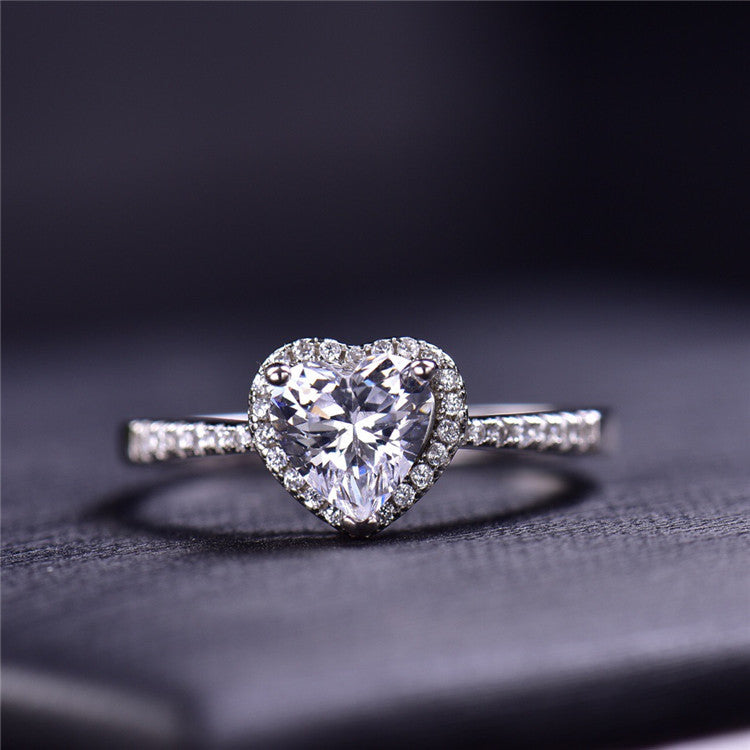 MOISSANITE ENGAGEMENT RING, Heart Cut 1.00-2.00CT,  VINTAGE STYLE