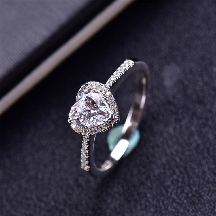 MOISSANITE ENGAGEMENT RING, Heart Cut 1.00-2.00CT,  VINTAGE STYLE