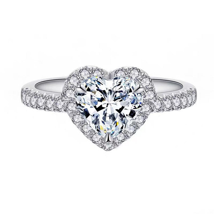 MOISSANITE ENGAGEMENT RING, Heart Cut 1.00-2.00CT,  VINTAGE STYLE