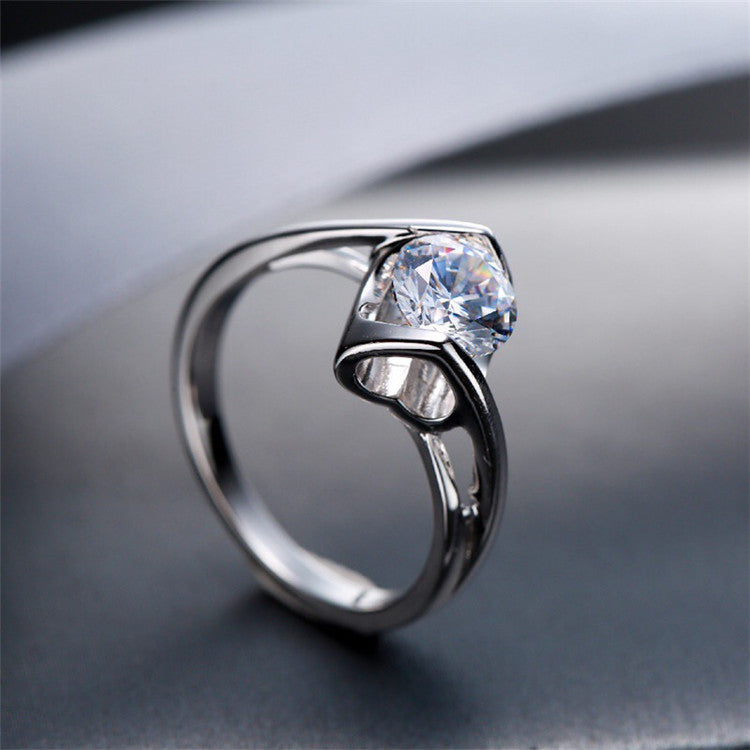 MOISSANITE ENGAGEMENT RING, ROUND CUT 1.00CT, CLASSIC FOUR CLAW SETTING,Synthetic diamonds