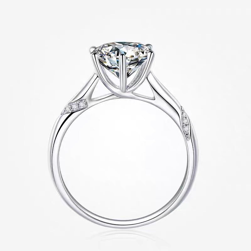 MOISSANITE ENGAGEMENT RING, Radiant Cut 0.50CT-2CT, Set Ring