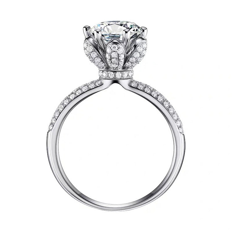 MOISSANITE ENGAGEMENT RING, ROUND CUT 0.80CT-2CT