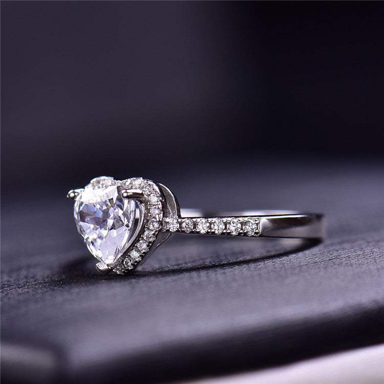 MOISSANITE ENGAGEMENT RING, Heart Cut 1.00-2.00CT,  VINTAGE STYLE