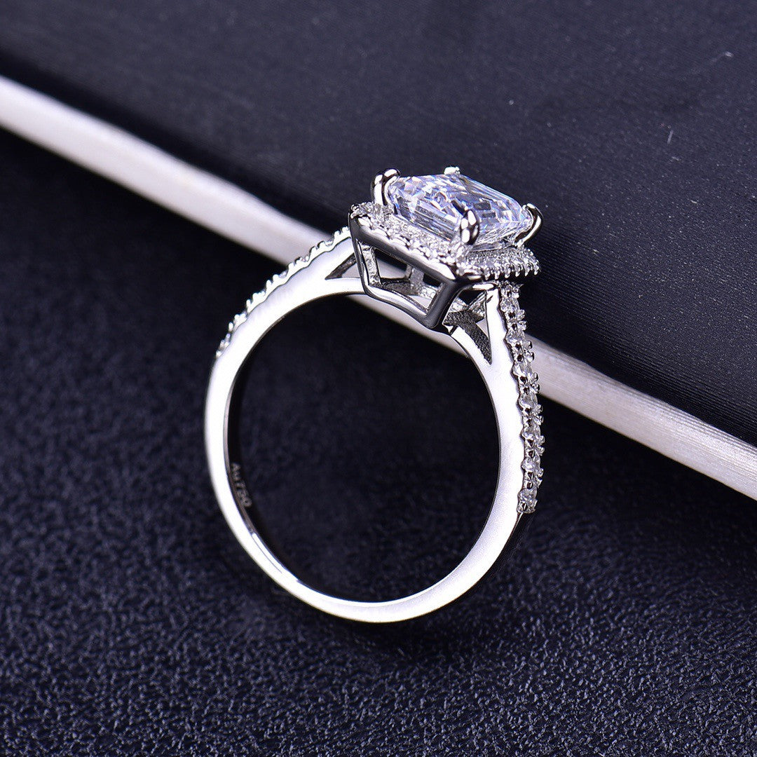 MOISSANITE ENGAGEMENT RING, Emerald Cut 1.00-2.00CT,  VINTAGE STYLE