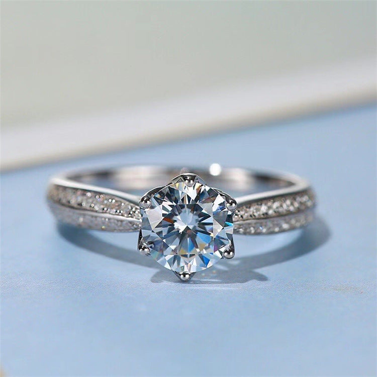 MOISSANITE ENGAGEMENT RING, Round Cut 1.00-2.00CT,  VINTAGE STYLE