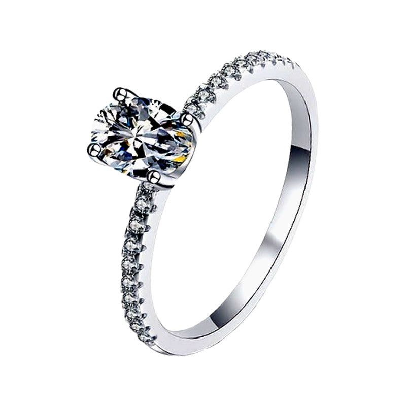 MOISSANITE ENGAGEMENT RING,Oval Cut 1CT-3.00CT, HIDDEN HALO,Synthetic diamonds