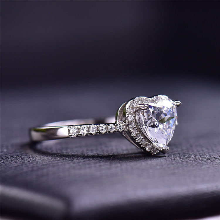 MOISSANITE ENGAGEMENT RING, Heart Cut 1.00-2.00CT,  VINTAGE STYLE