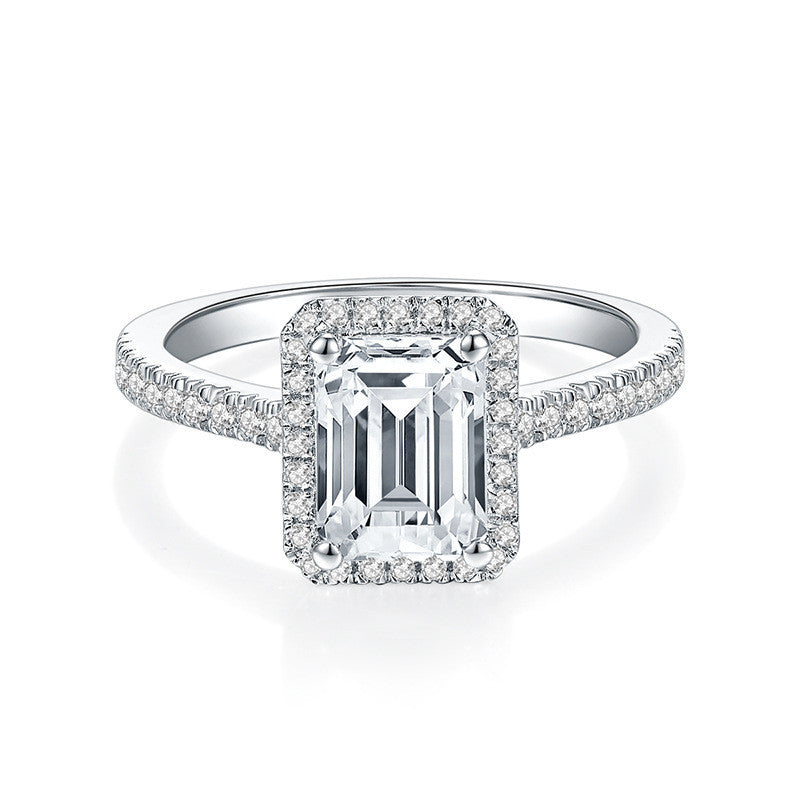 MOISSANITE ENGAGEMENT RING, Emerald Cut 1.00-2.00CT,  VINTAGE STYLE